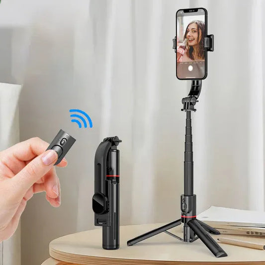 Foldable selfie stick tripod